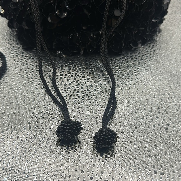 VTG La Regale Ltd Evening Bag Beaded Sequin Drawstring Purse Crossbody Reticule - Picture 5 of 12
